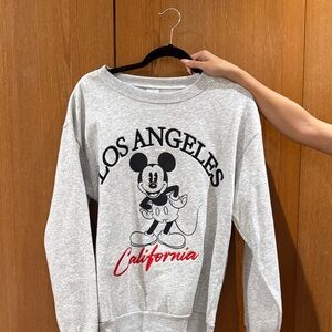 Gray Mickey Mouse Los Angeles Sweater